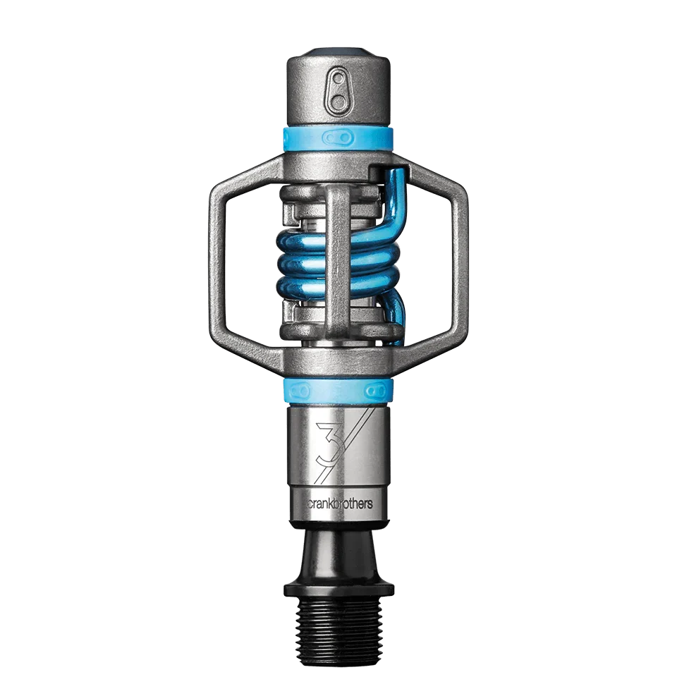 Batedor de ovos de crankbrothers 3 pedais de prata/azul