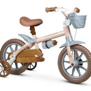 Bicicleta Infantil Aro 12 Com Rodinhas Antonella Baby Rosa