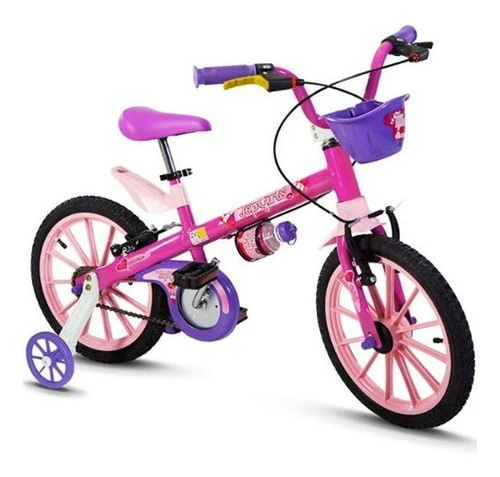 Bicicleta Infantil Nathor Aro16 Menina Top Girls 5 8 Anos