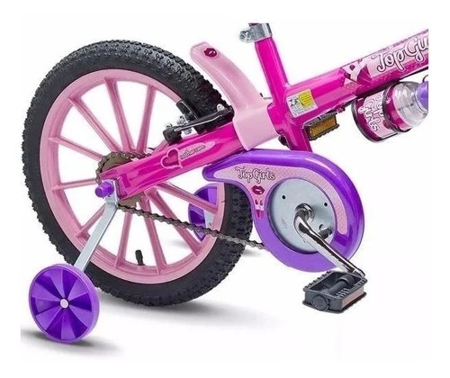 Bicicleta Infantil Nathor Aro16 Menina Top Girls 5 8 Anos