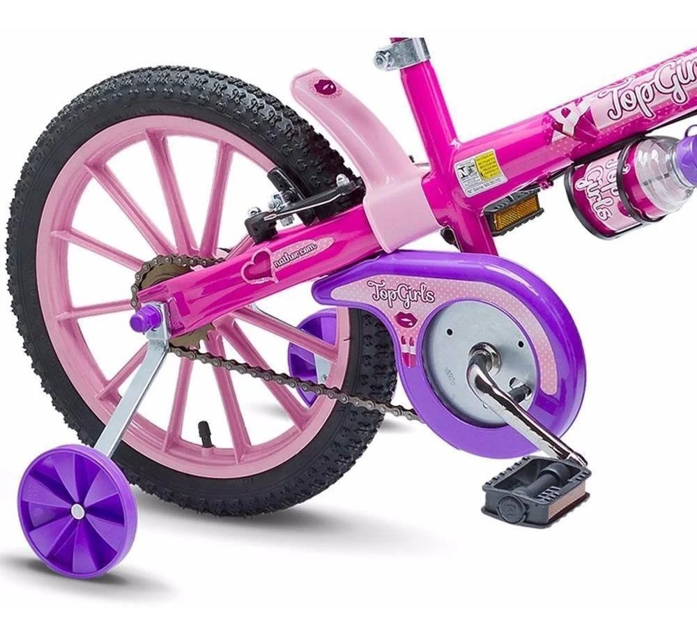 Bicicleta Infantil Nathor Aro16 Menina Top Girls 5 8 Anos