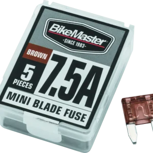 BikeMaster 5Piece 7.5A Replacement Mini Blade Fuse