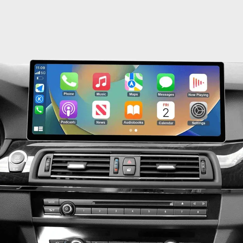 BKAP 12,3" – Rádio CarPlay/Android Auto para BMW Série 5 F10/F11 (2012-2016, NBT)
