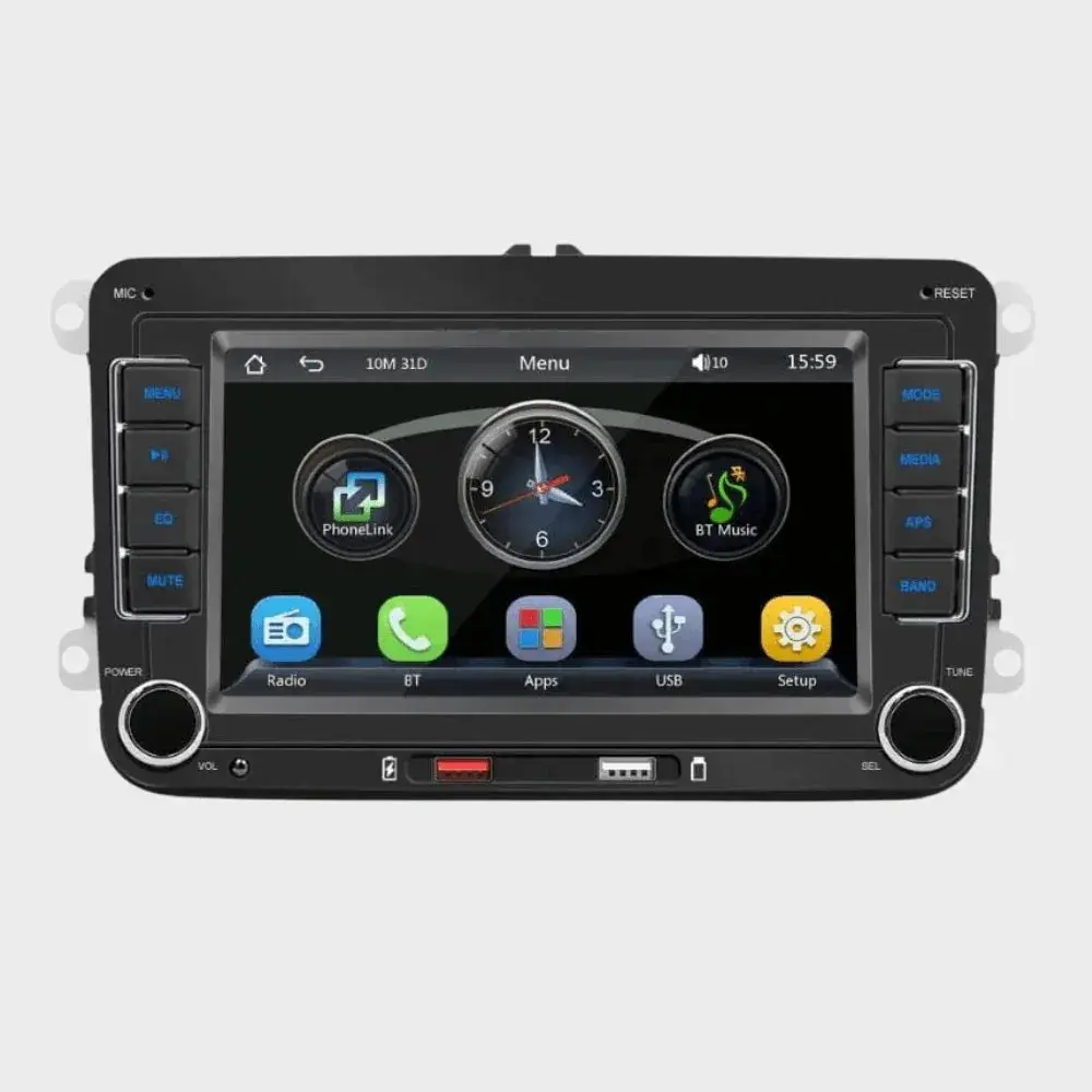 BKAP F9070C 2 DIN 7" Ecrã Tátil Android Auto CarPlay Bluetooth USB Preto