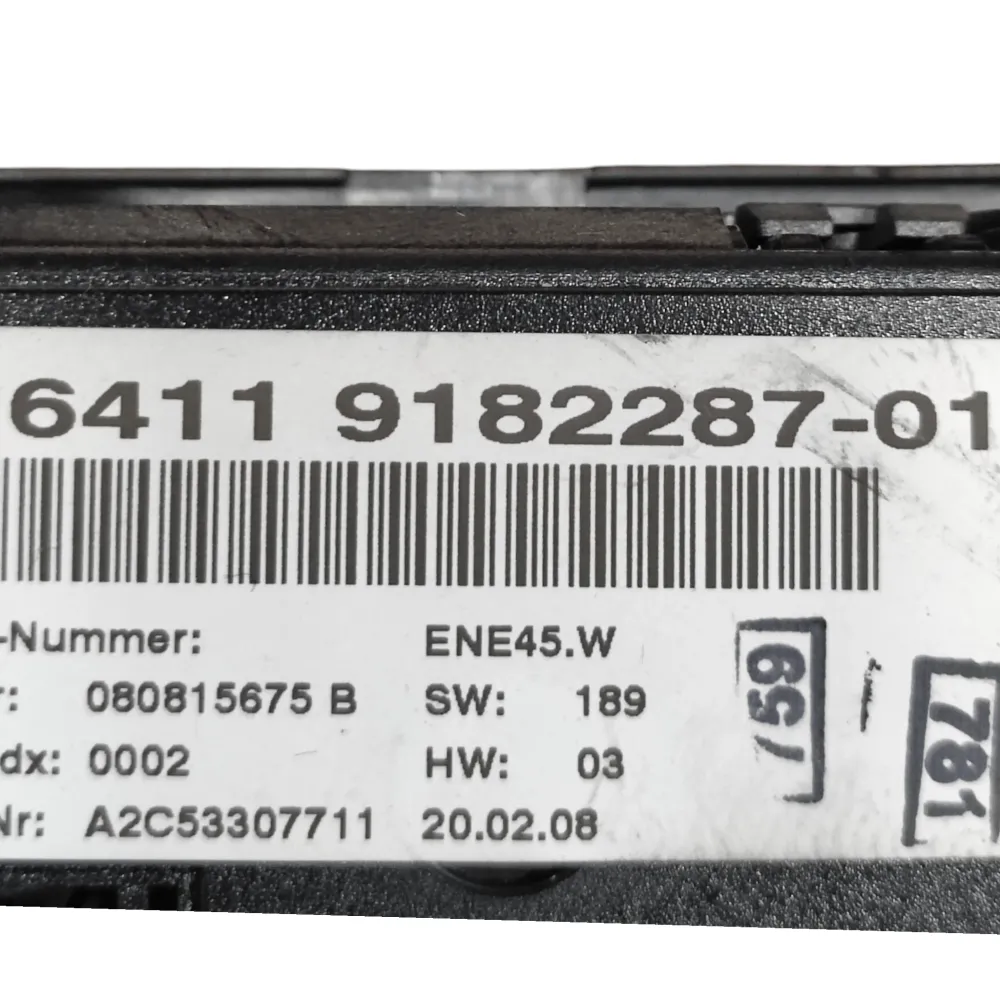 BMW 1 E87 2.0 Comandos climáticos de bacalhau diesel: 64119182287 (2004-2013)