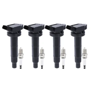 4x bobina de ignição+vela de ignição UF333 UF494 para Toyota Camry 2.4L 2002-2011