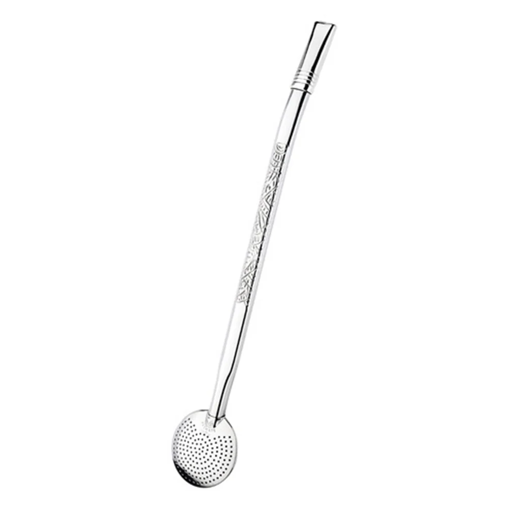 Bomba Inox Chupeta Dupla Bojo Redondo Pera 21cm Artesanal Promate Prata