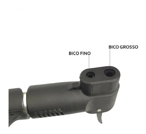Bomba de Ar Mini Pump Alumínio/Nylon com Suporte