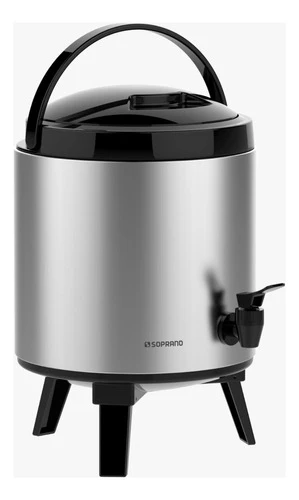 Botijão Térmico Soprano Palace 6 Litros ço Inox C/ Torneira