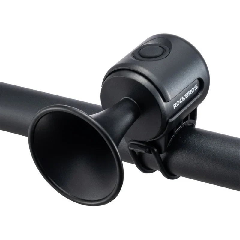 Buzina para bicicleta elétrica ABS + PC, campainha de aviso para ciclismo com alto decibel - Preto