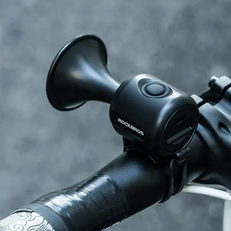 Buzina para bicicleta elétrica ABS + PC, campainha de aviso para ciclismo com alto decibel - Preto
