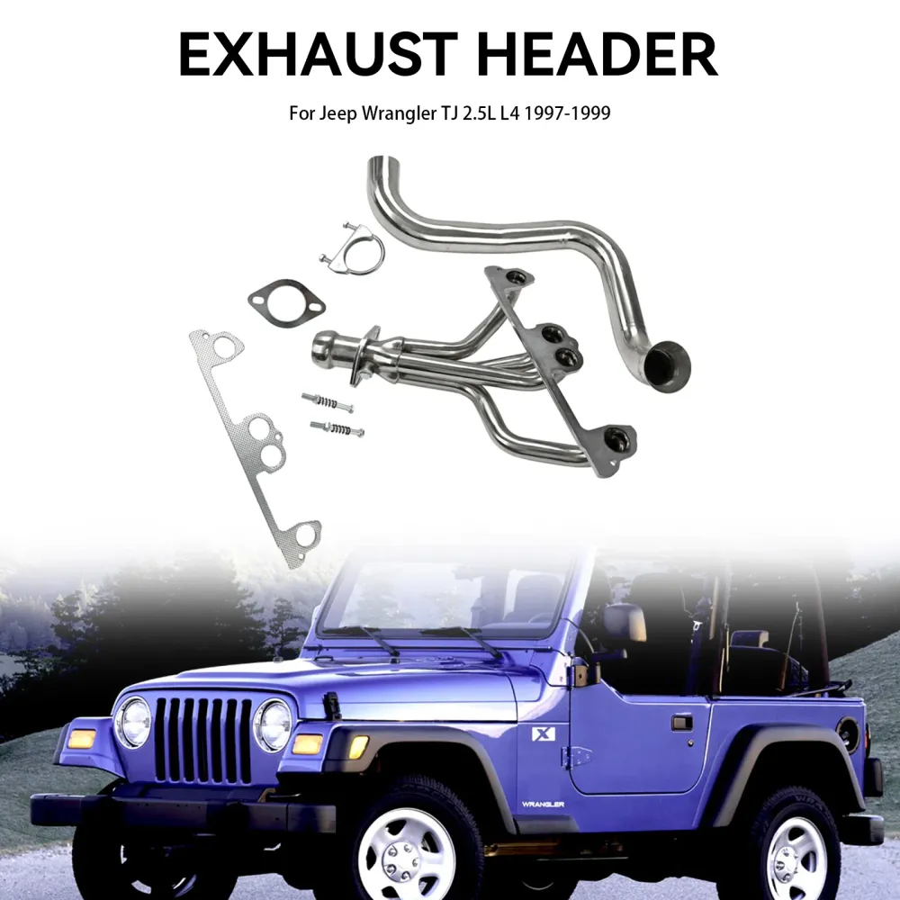 Cabeçalho do coletor de ço inoxidável Jeep Wrangler TJ 1997-1999 2.5L L4