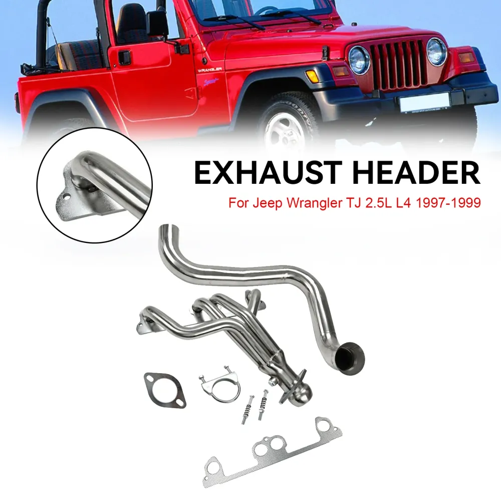 Cabeçalho do coletor de ço inoxidável Jeep Wrangler TJ 1997-1999 2.5L L4