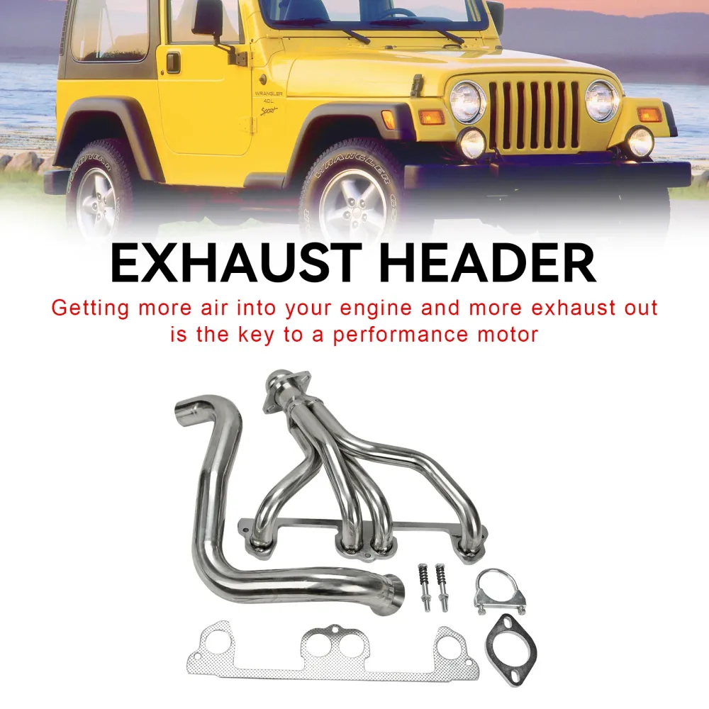 Cabeçalho do coletor de ço inoxidável Jeep Wrangler TJ 1997-1999 2.5L L4
