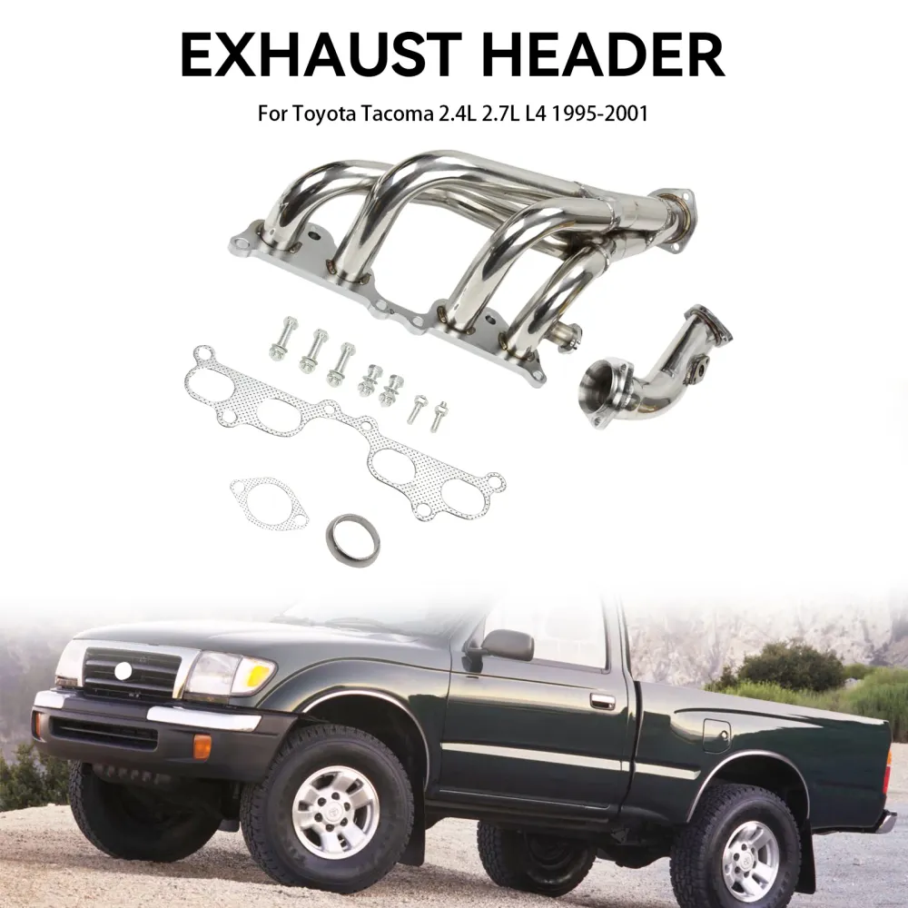 Cabeçalho do coletor de ço inoxidável Toyota Tacoma 2.4L 2.7L L4 1995-2001