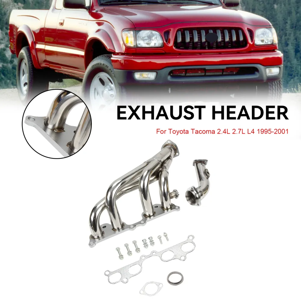 Cabeçalho do coletor de ço inoxidável Toyota Tacoma 2.4L 2.7L L4 1995-2001