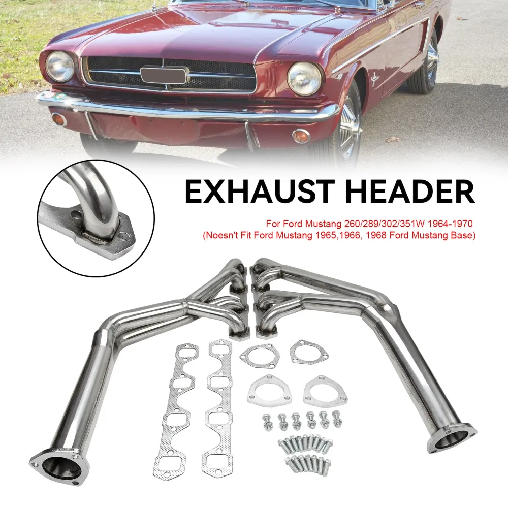 Cabeçalho do coletor Mustang 260/289/302 V8 64-70 Tri-y cabeçalho ço inoxidável