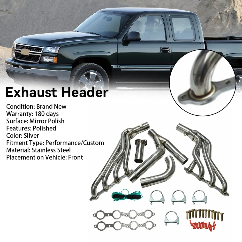 Cabeçalho de escape Chevy GMT800 Silverado/Sierra 1500 2WD/4WD 4.8 5.3 6.0 99-06