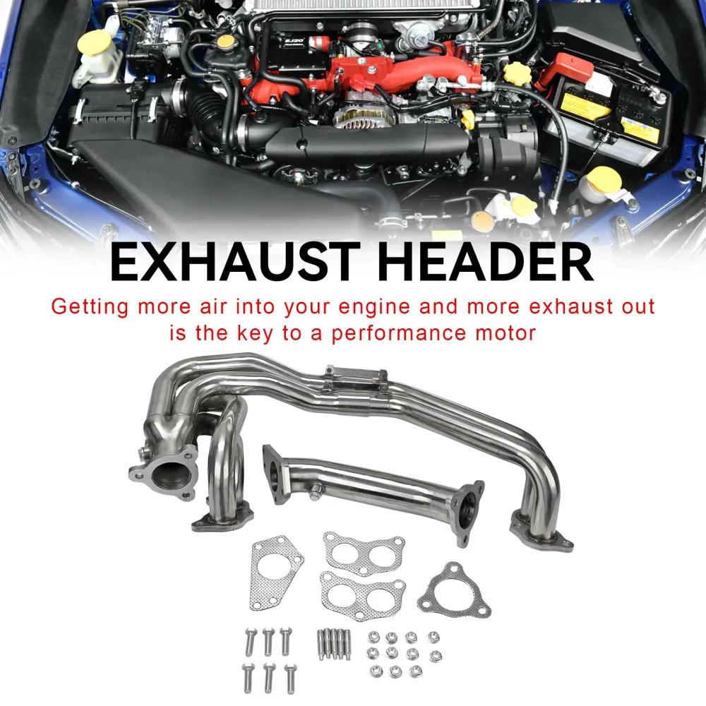 Cabeçalho de escape FIT IMPREZA WRX/STI GDB GG EJ20/EJ25 02-06 ço inoxidável