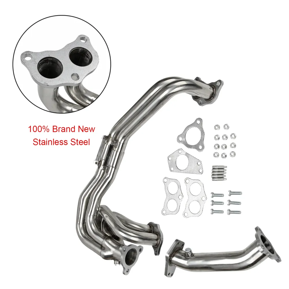 Cabeçalho de escape FIT IMPREZA WRX/STI GDB GG EJ20/EJ25 02-06 ço inoxidável