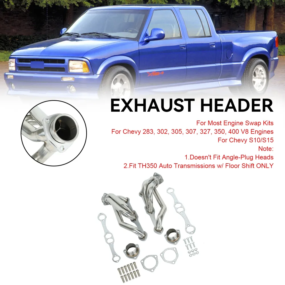 Cabeçalhos do coletor Chevy Blazer S10 S15 V8 FIT GMC MOTOR SPOLO BLOCO