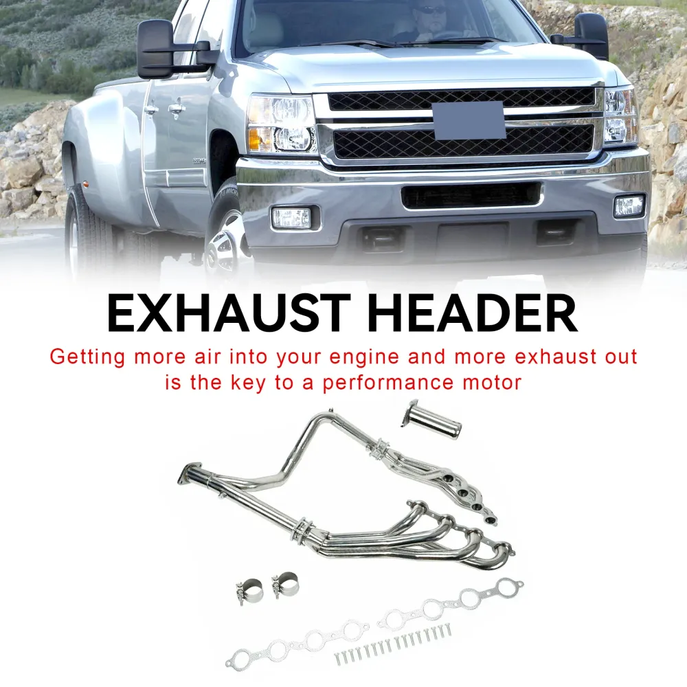 Cabeçalhos do coletor de escape de ço inoxidável ajustem o Chevy GMC 2007-2014 4.8L 5.3L 6.0L