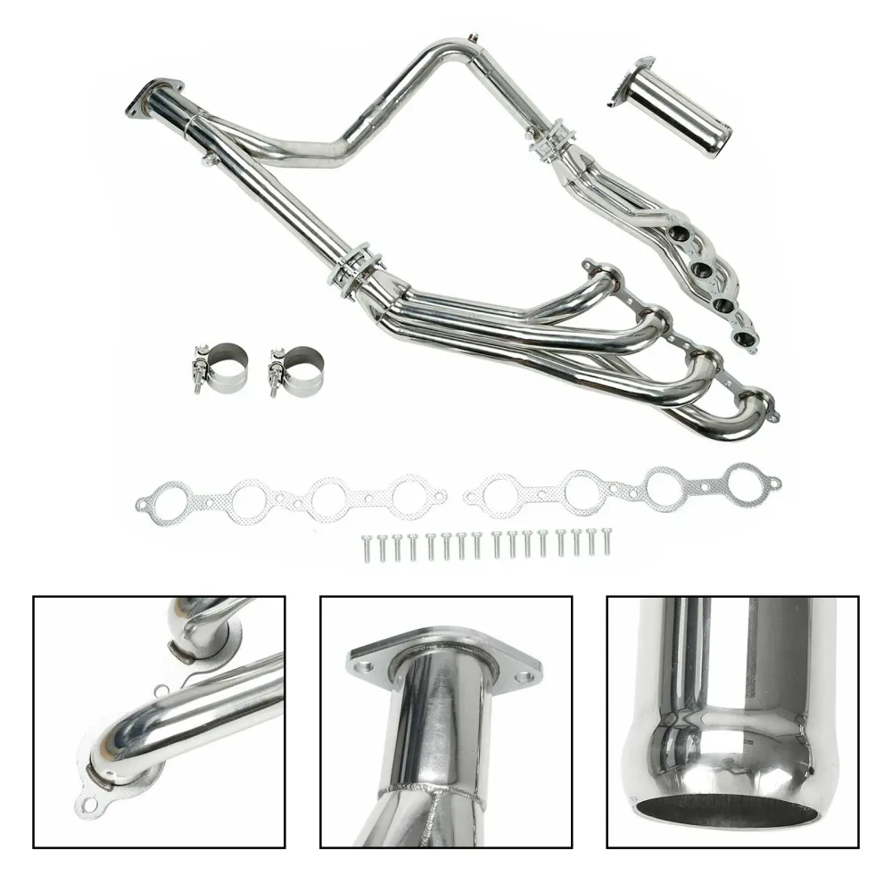 Cabeçalhos do coletor de escape de ço inoxidável ajustem o Chevy GMC 2007-2014 4.8L 5.3L 6.0L