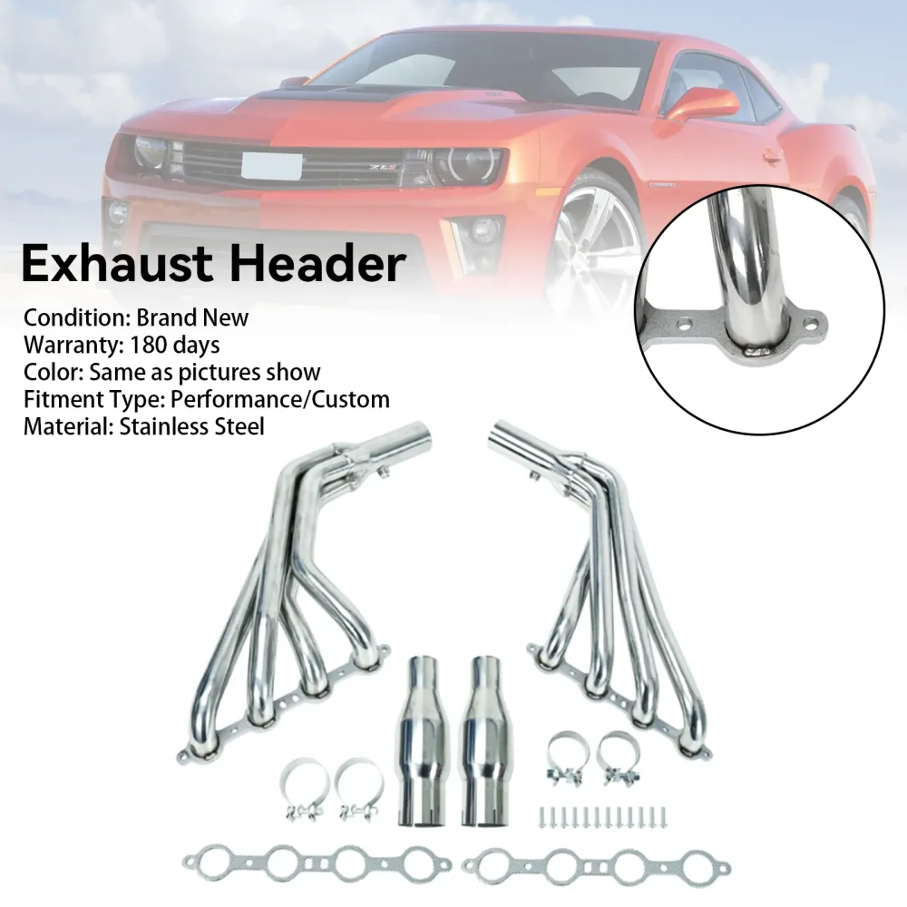 Cabeçalhos do coletor de ço inoxidável de tubo longo se encaixam Chevy Camaro SS LS3 6.2L V8 2010-2015