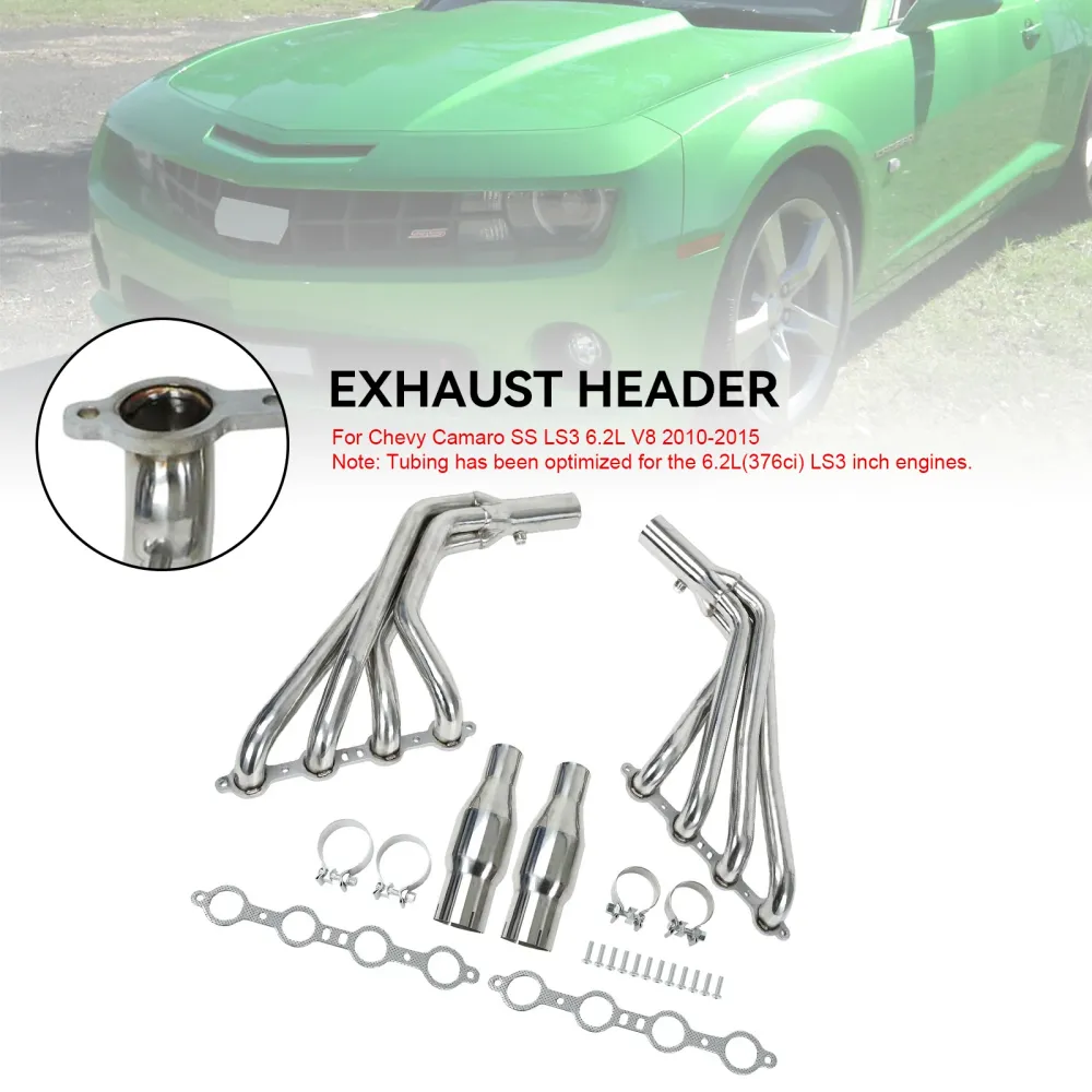 Cabeçalhos do coletor de ço inoxidável de tubo longo se encaixam Chevy Camaro SS LS3 6.2L V8 2010-2015