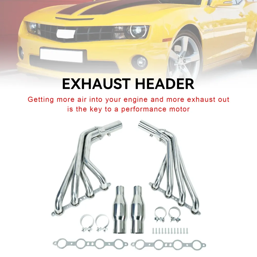 Cabeçalhos do coletor de ço inoxidável de tubo longo se encaixam Chevy Camaro SS LS3 6.2L V8 2010-2015