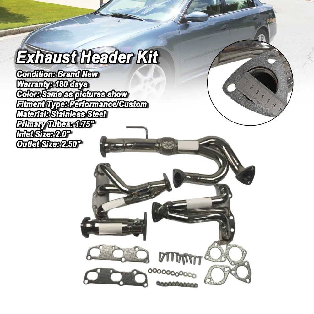 Cabeçalhos de escape Nissan Altima VQ35DE V6 3.5 02-06 Modelos manuais