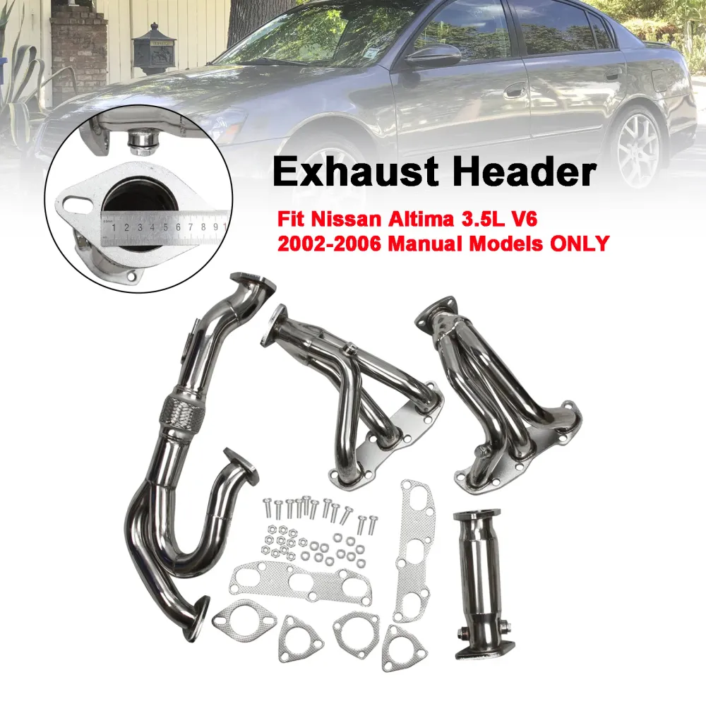 Cabeçalhos de escape Nissan Altima VQ35DE V6 3.5 02-06 Modelos manuais