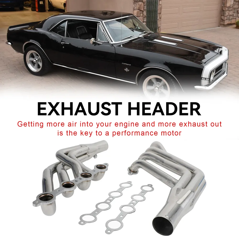 Cabeçalhos de exaustão de conversão LONGTUBE Chevrolet Camaro 67-69 Nova V8 68-74