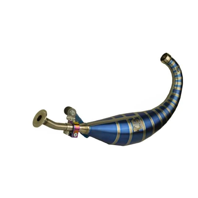 Cachecol de escape titânio azul KRM Derbi 96-100cc e 100cc FL
