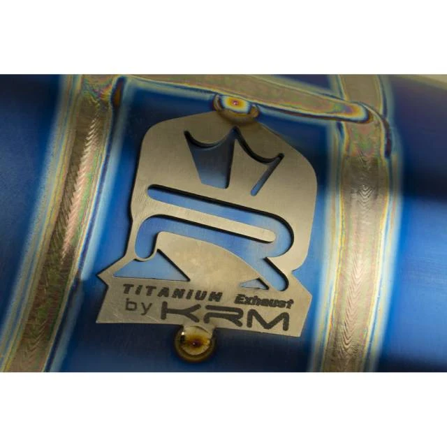 Cachecol de escape titânio azul KRM Derbi 96-100cc e 100cc FL