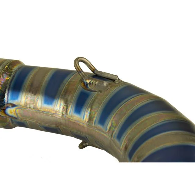 Cachecol de escape titânio azul KRM Derbi 100-115cc