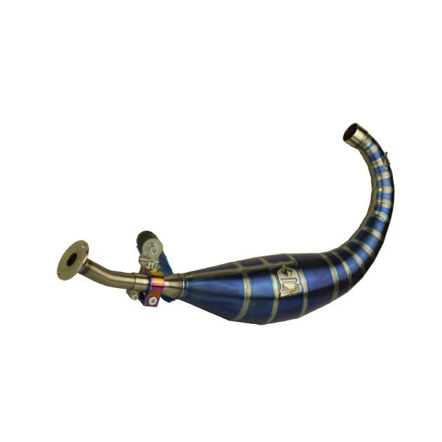 Cachecol de escape titânio azul KRM Derbi 90-100cc