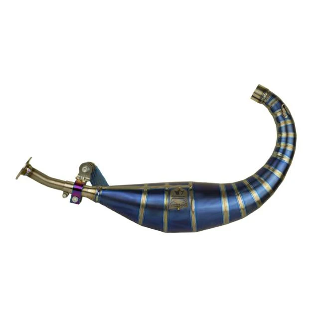 Cachecol de escape titânio azul KRM Derbi 90-100cc