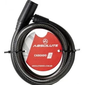 Cadeado Bike Moto Absolute 1,0mx12mm Com Chave Alumínio