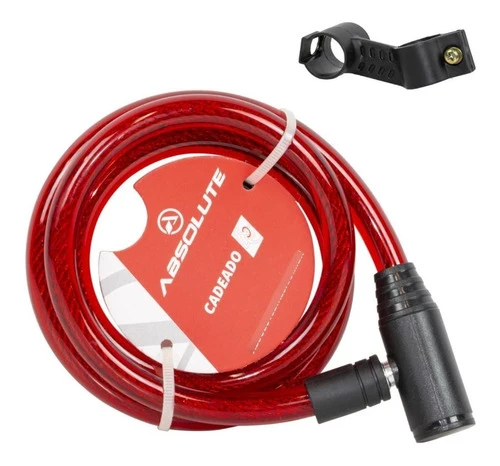 Cadeado Bike Moto Estepe Absolute 1,0mx12mm - Com Chave