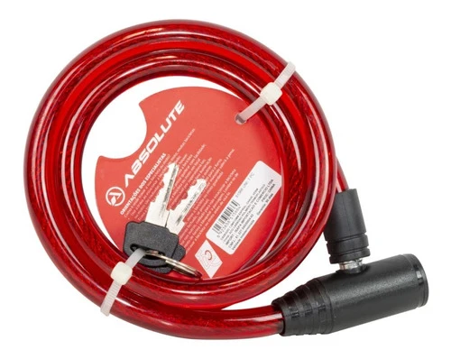 Cadeado Bike Moto Estepe Absolute 1,0mx12mm - Com Chave
