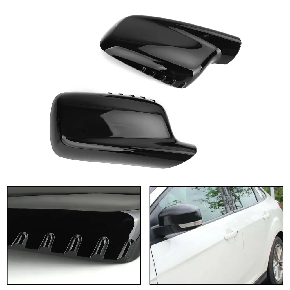 Campa de capa de espelho em par preto para BMW E46 E65 E66 745i 750i 51167074236+51167074235 Genérico