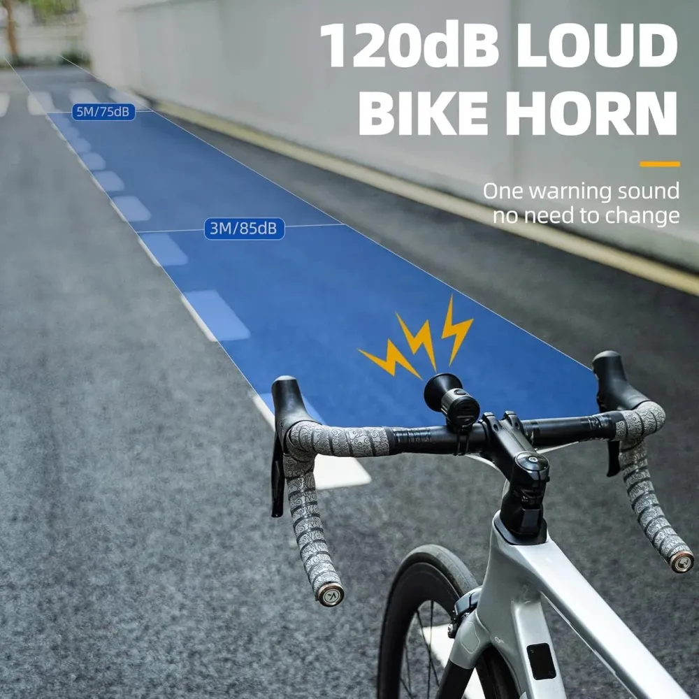 Campainha eletrónica para bicicleta Rockbros 34210002001 - Preta