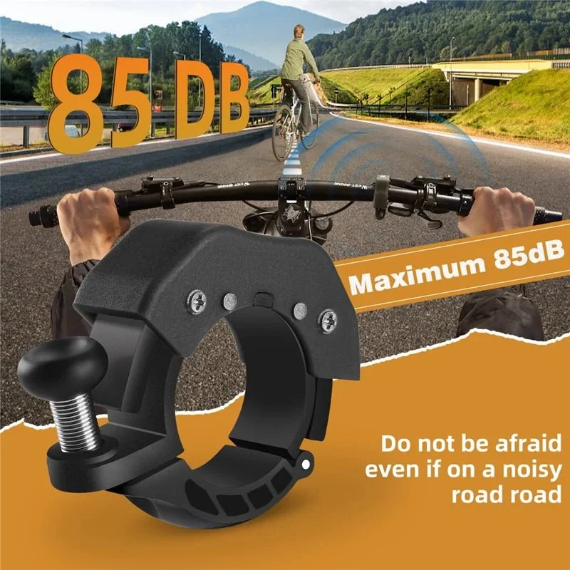 Campainha para bicicleta de estrada em liga de alumínio - Preto+Amarelo