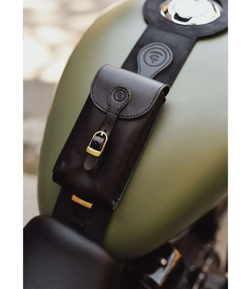 Capa de Tanque com Bolsa para Meteor 350 - Cafe Twin x Trip Machine Preto
