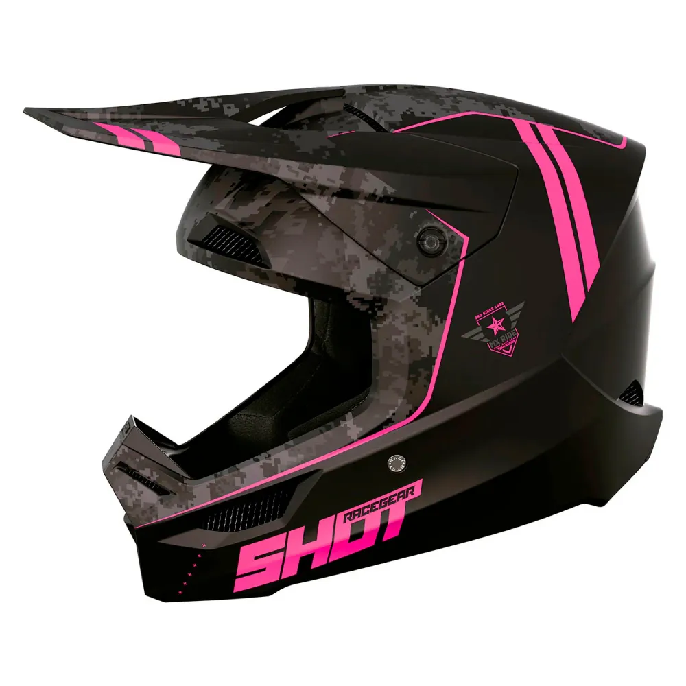 CAPACETE SHOT FURIOUS ARMY ROSA MATE