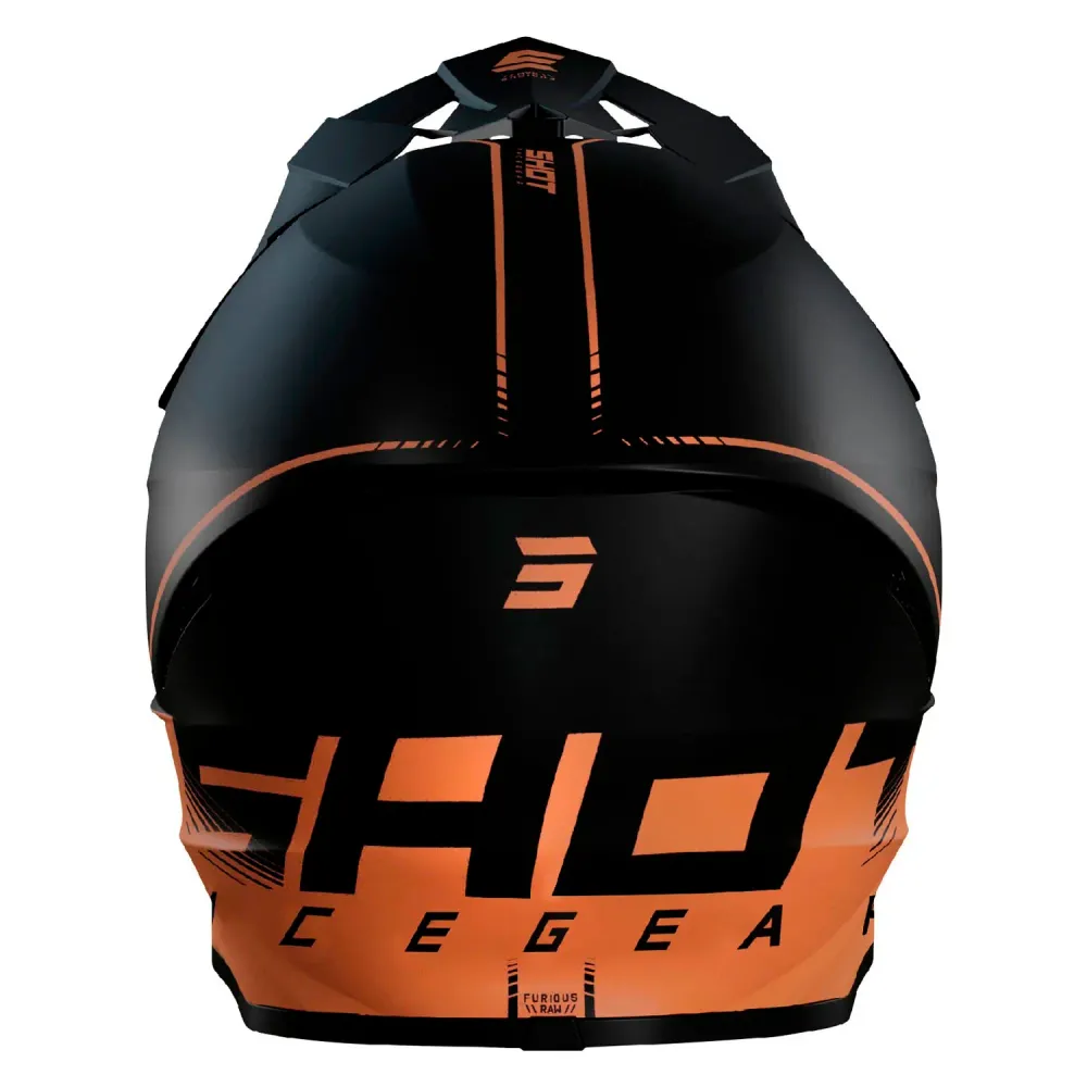 CAPACETE SHOT FURIOUS DRAW 3.0 PRETO / BRONZE MATE