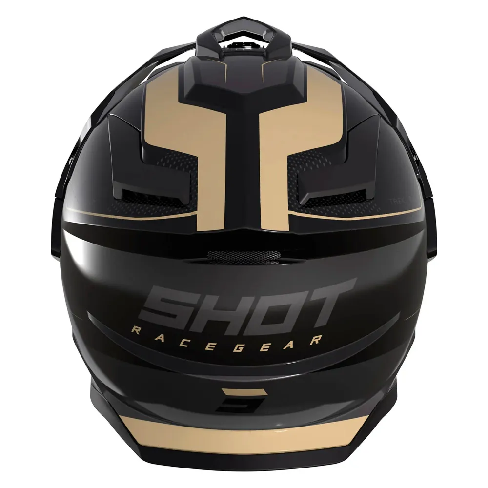 CAPACETE SHOT TREK RALLY PRETO / AREIA BRILHANTE COM VISEIRA