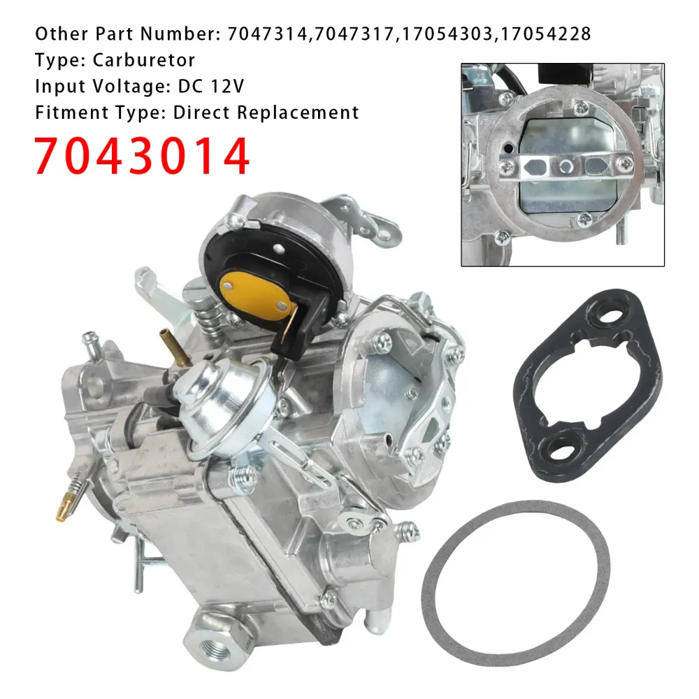 Carburador com juntas 7043014 para Chevy & Motores GMC L6 - 4.1L 250 & 4,8L 292