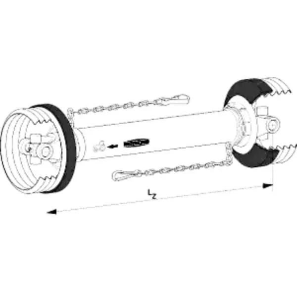 Cardan Eixo TDF sem forquilhas W2600 L: 860 mm, Walterscheid Standard
